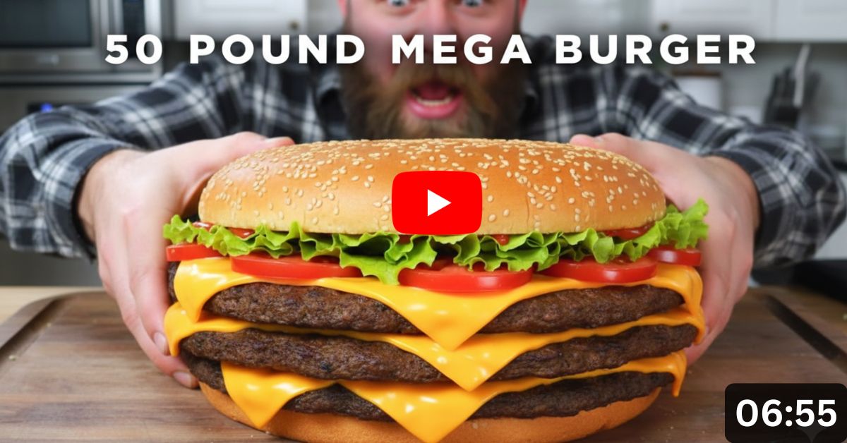 50-Pound Mega Burger Recipe – The Ultimate Giant Feast